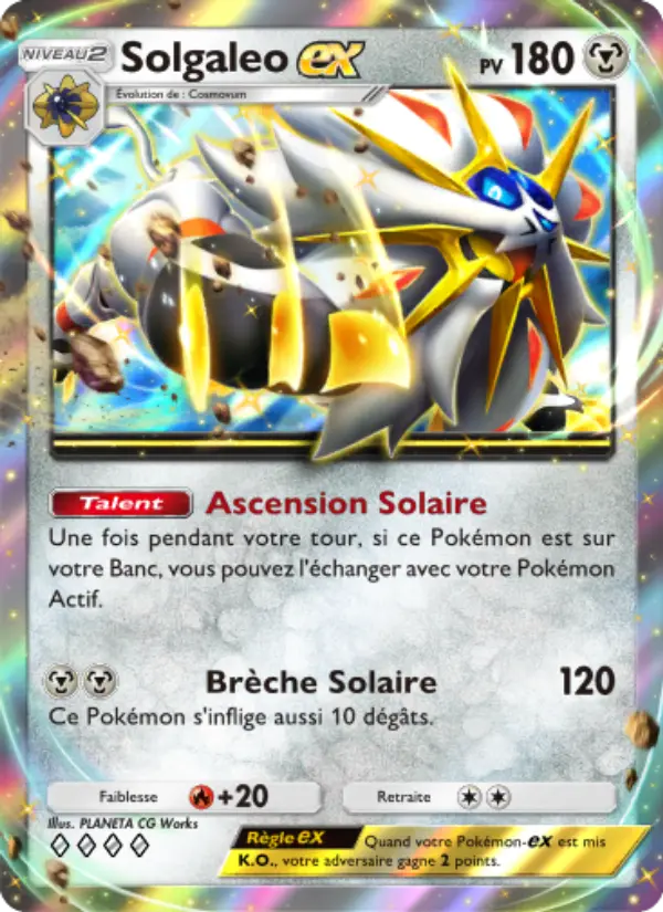 Solgaleo-ex — carte 122 de l’extension Gardiens Astraux