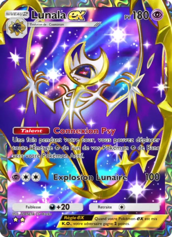 Lunala-ex — carte 186 de l’extension Gardiens Astraux