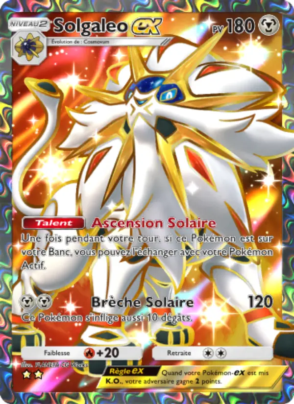 Solgaleo-ex — carte 189 de l’extension Gardiens Astraux