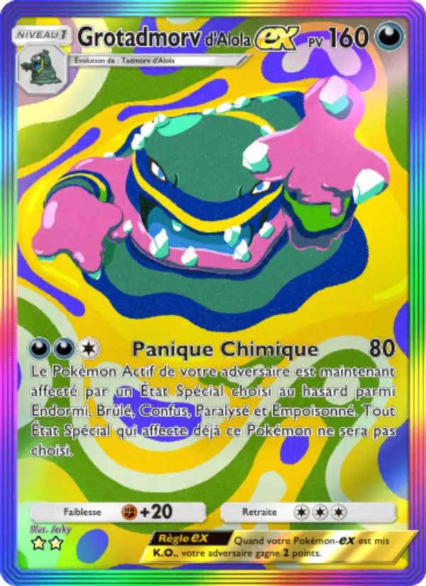 Grotadmorvd'Alola-ex — carte 206 de l’extension Gardiens Astraux