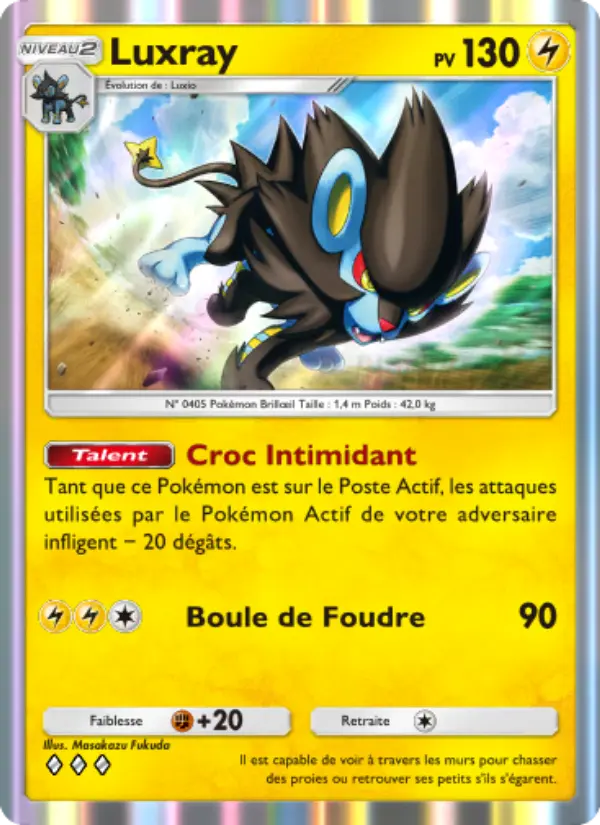 Luxray — carte 015 de l’extension Crise Interdimensionnelle