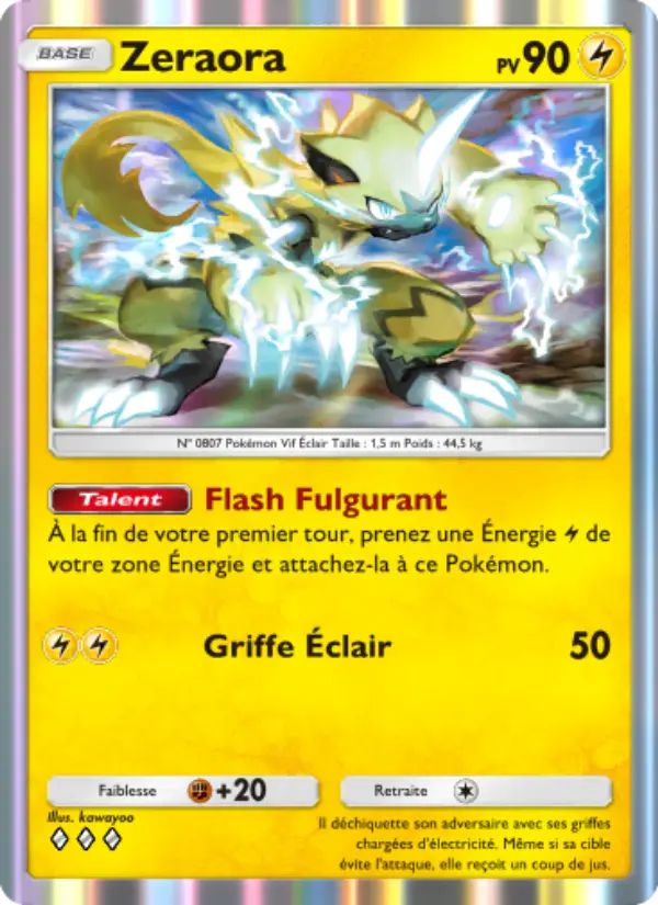 Zeraora — carte 021 de l’extension Crise Interdimensionnelle
