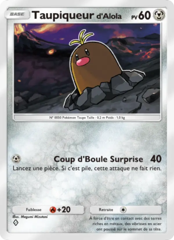 Taupiqueur d'Alola — carte 046 de l’extension Crise Interdimensionnelle