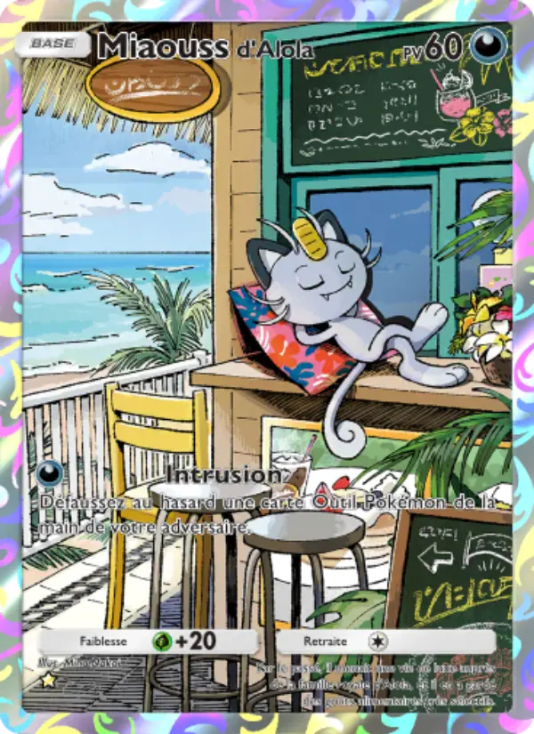 Miaouss d'Alola — carte 073 de l’extension Crise Interdimensionnelle