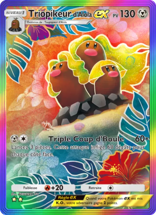 Triopikeur d'Alola-ex — carte 087 de l’extension Crise Interdimensionnelle