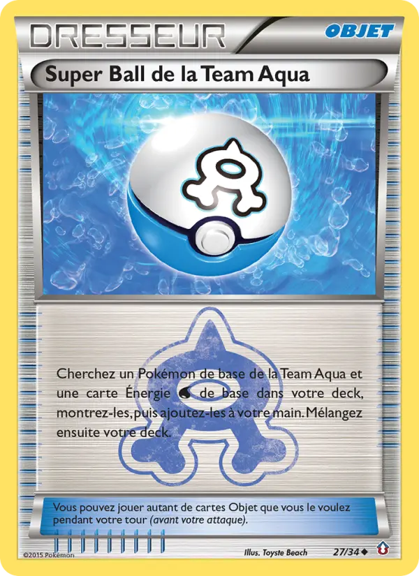 Super Ball de la Team Aqua — carte 27 de l’extension Double Danger