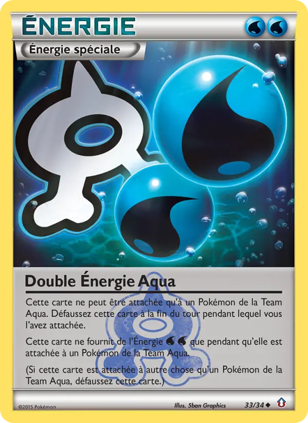 Double Énergie Aqua — carte 33 de l’extension Double Danger
