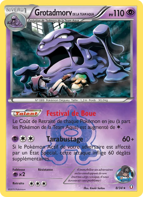 Grotadmorv de la Team Aqua — carte 8 de l’extension Double Danger
