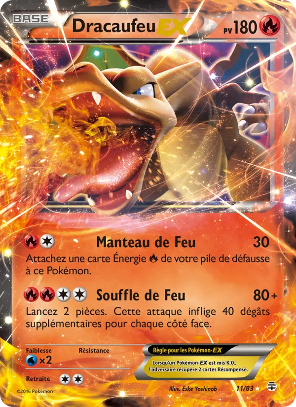 Dracaufeu-EX — carte 11 de l’extension Générations