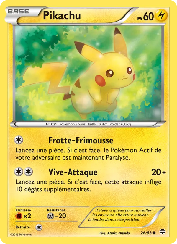 Pikachu — carte 26 de l’extension Générations