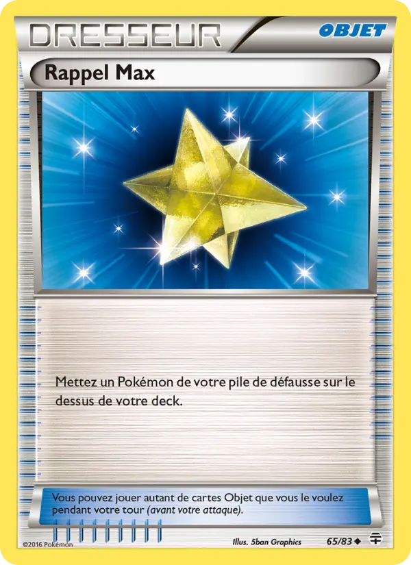 Rappel Max — carte 65 de l’extension Générations