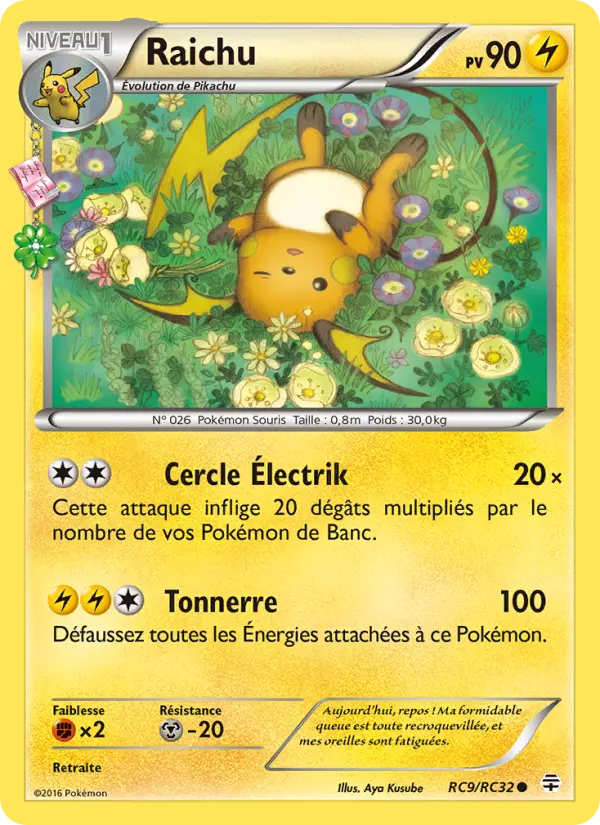 Raichu — carte RC9 de l’extension Générations