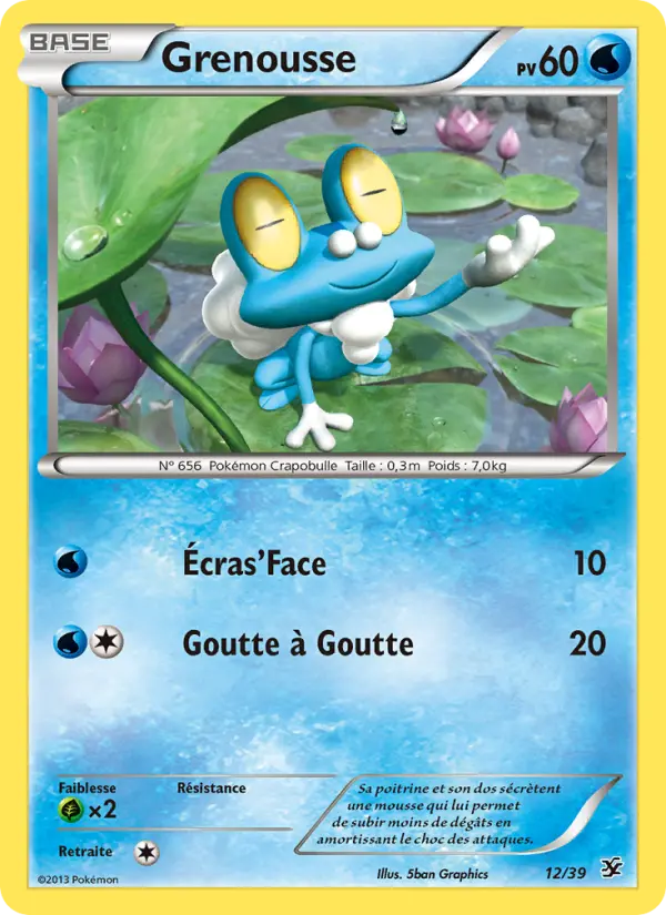 Grenousse — carte 12 de l’extension Bienvenue à Kalos