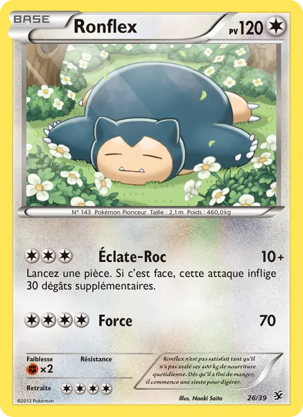 Ronflex — carte 26 de l’extension Bienvenue à Kalos