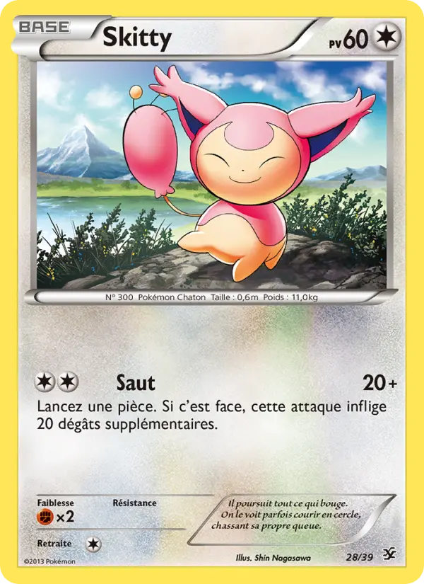 Skitty — carte 28 de l’extension Bienvenue à Kalos