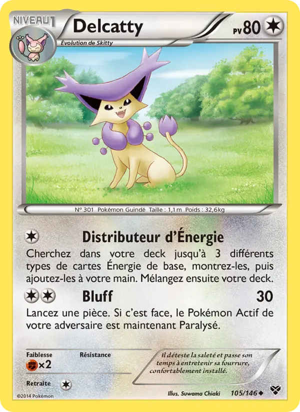 Delcatty — carte 105 de l’extension XY