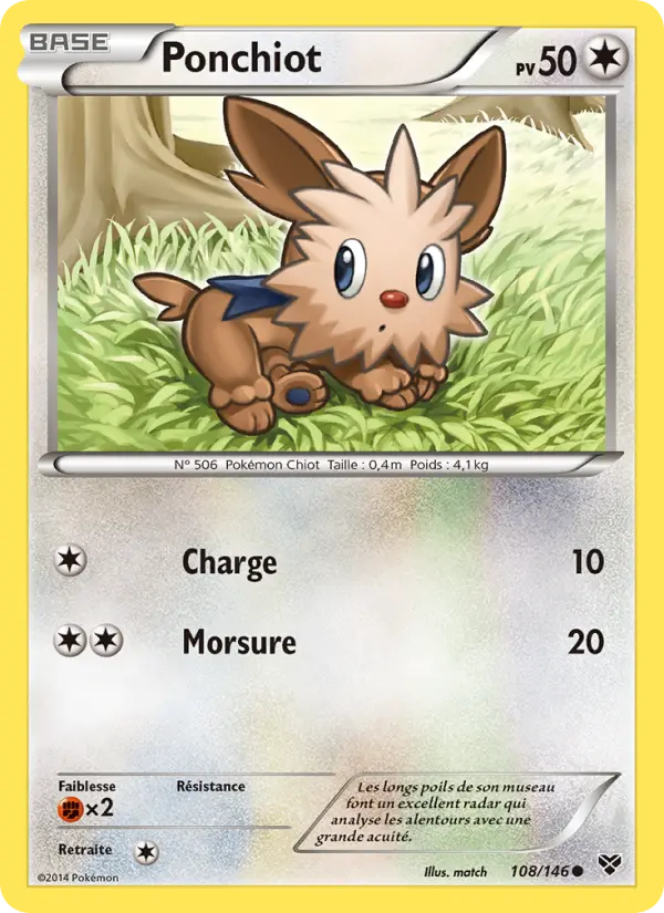 Ponchiot — carte 108 de l’extension XY