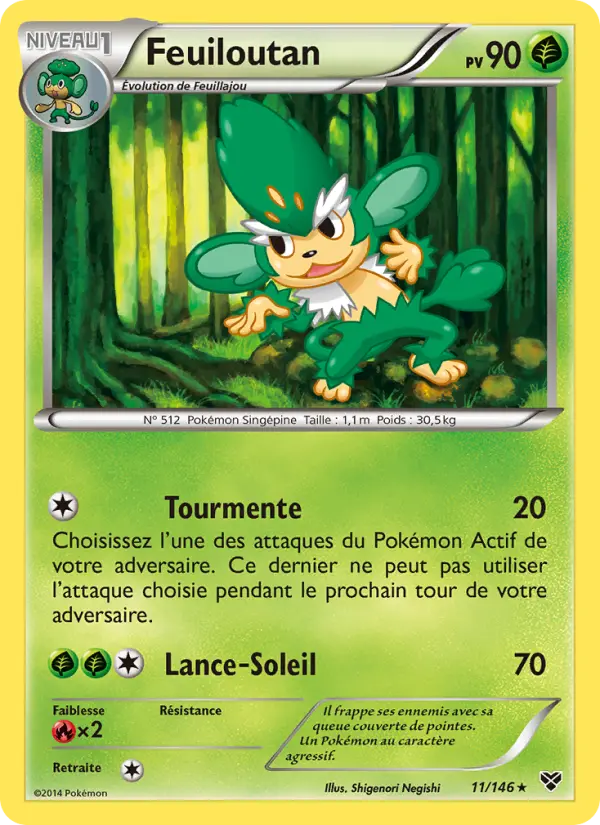 Feuiloutan — carte 11 de l’extension XY