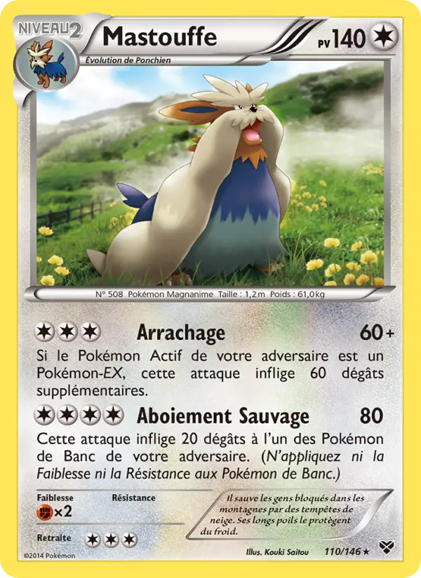 Mastouffe — carte 110 de l’extension XY