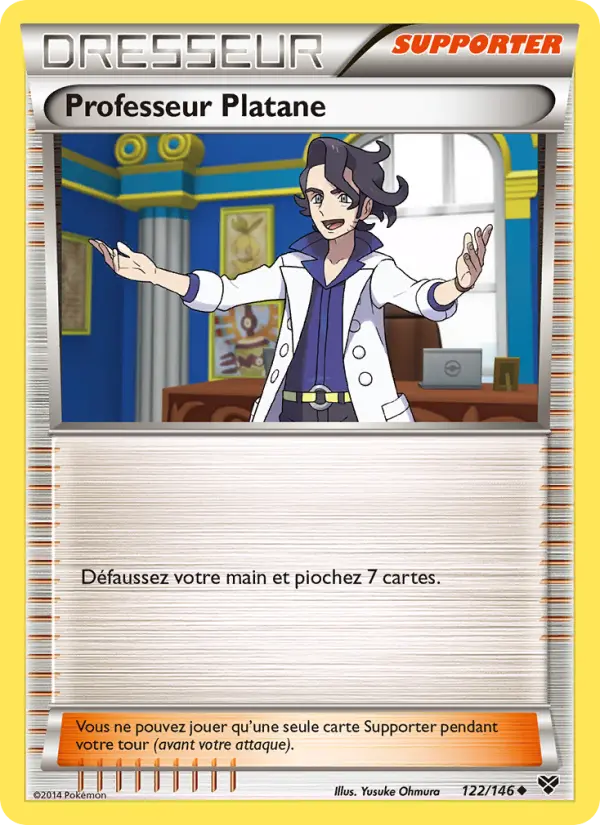 Professeur Platane — carte 122 de l’extension XY