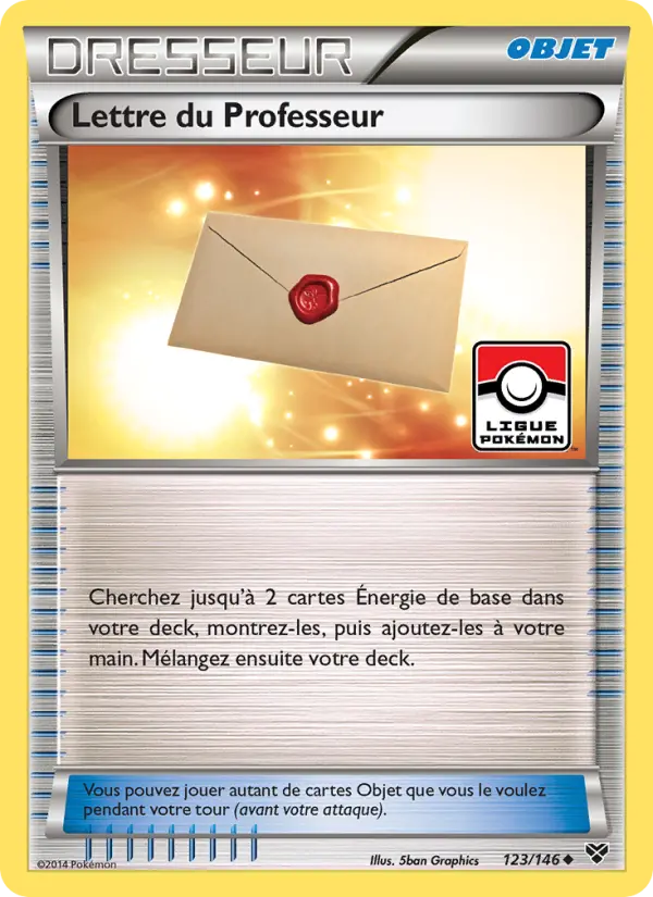 Lettre du Professeur — carte 123 de l’extension XY