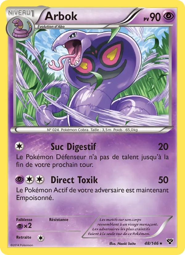 Arbok — carte 48 de l’extension XY