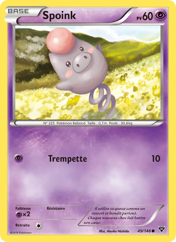 Spoink — carte 49 de l’extension XY
