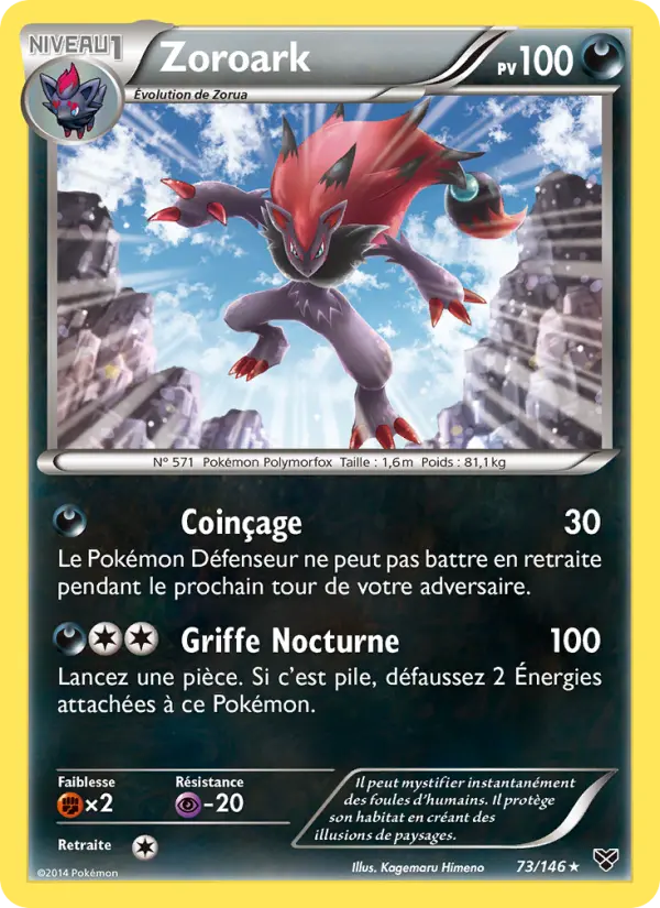Zoroark — carte 73 de l’extension XY