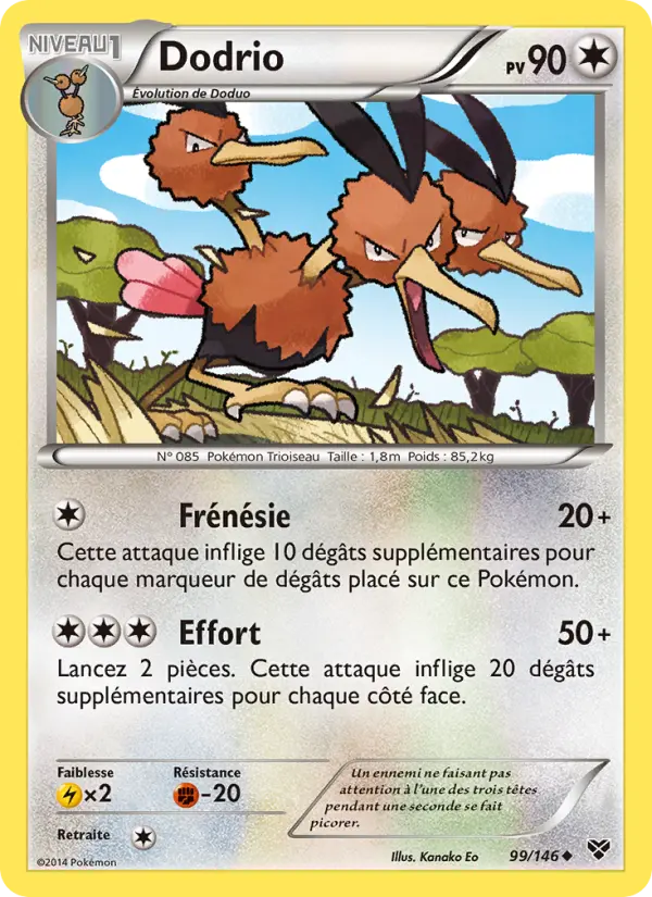 Dodrio — carte 99 de l’extension XY