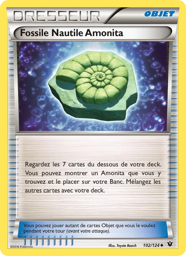 Fossile Nautile Amonita — carte 102 de l’extension Impact des Destins