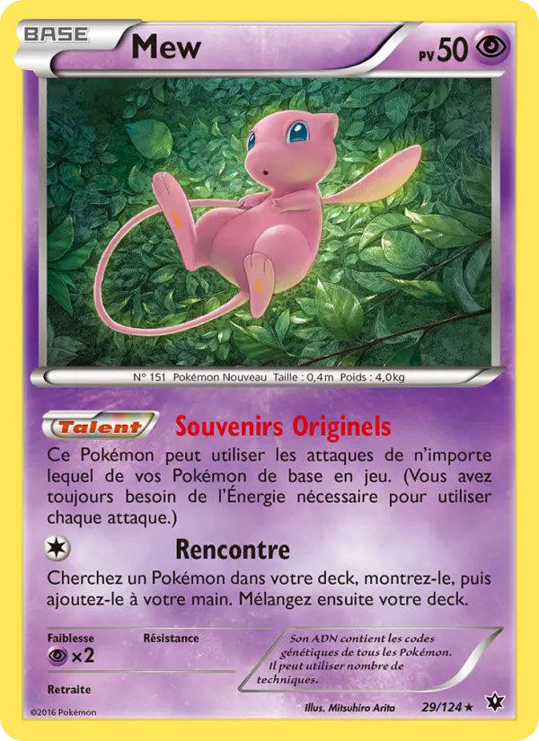 Mew — carte 29 de l’extension Impact des Destins