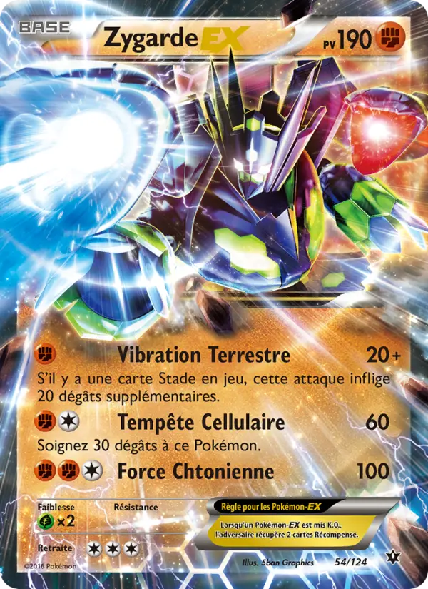 Zygarde EX — carte 54 de l’extension Impact des Destins