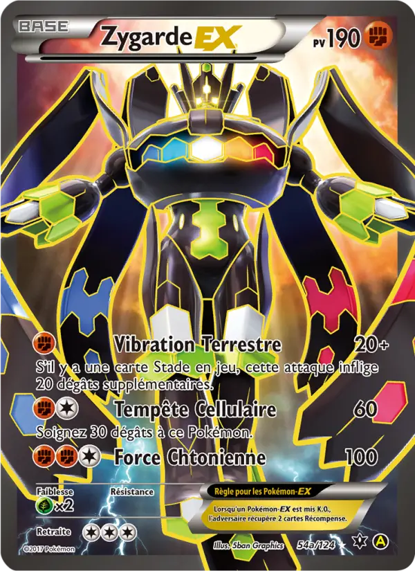 Zygarde EX — carte 54a de l’extension Impact des Destins