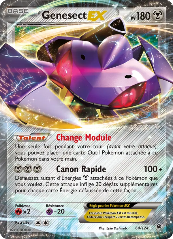 Genesect EX — carte 64 de l’extension Impact des Destins
