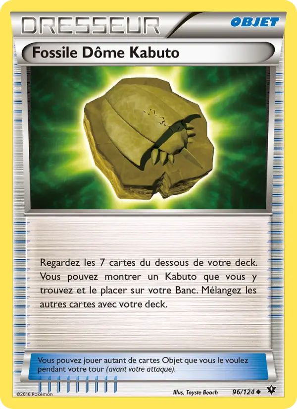 Fossile Dôme Kabuto — carte 96 de l’extension Impact des Destins