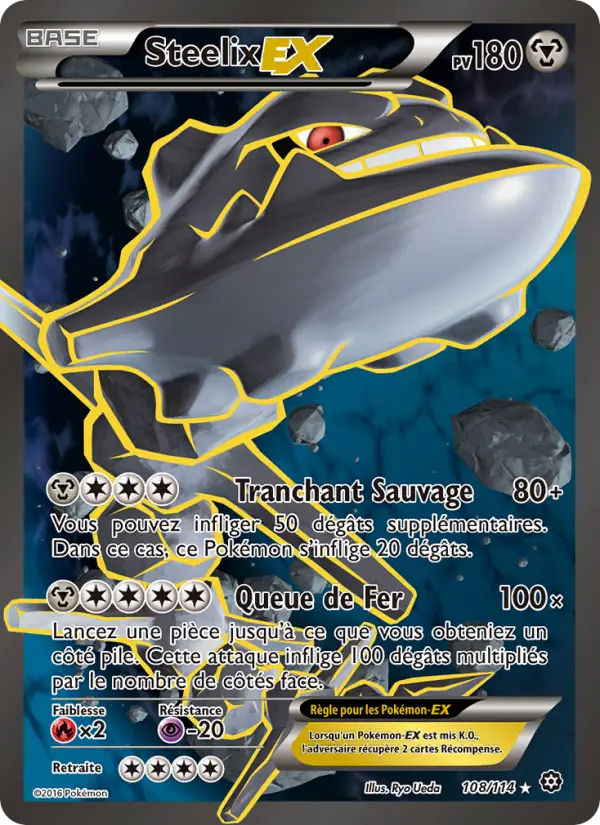 Steelix EX — carte 108 de l’extension Offensive Vapeur