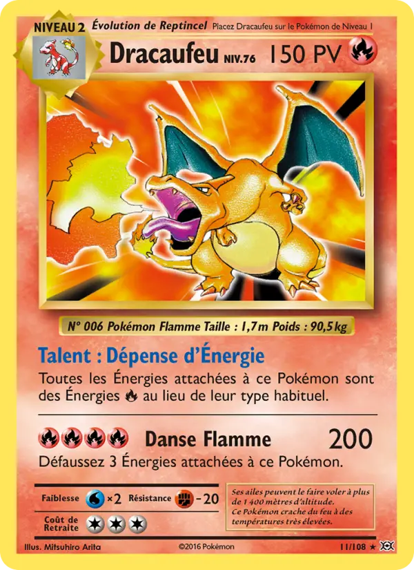 Dracaufeu — carte 11 de l’extension Évolutions