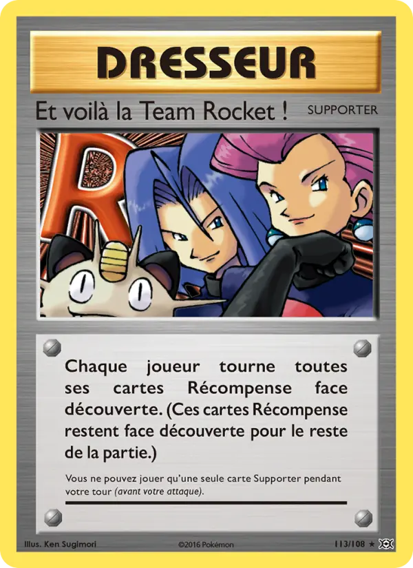 Et voilà la Team Rocket ! — carte 113 de l’extension Évolutions