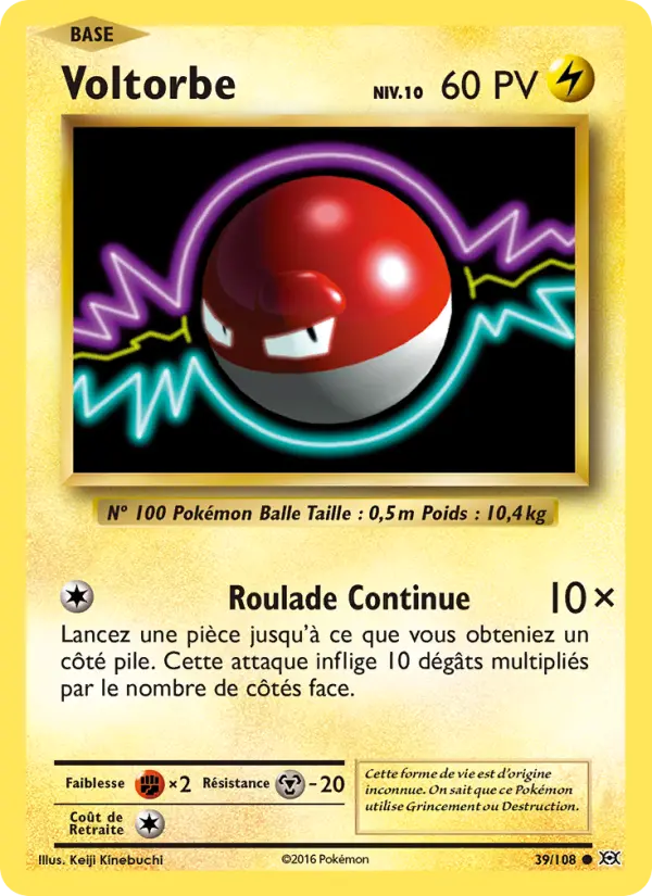 Voltorbe — carte 39 de l’extension Évolutions