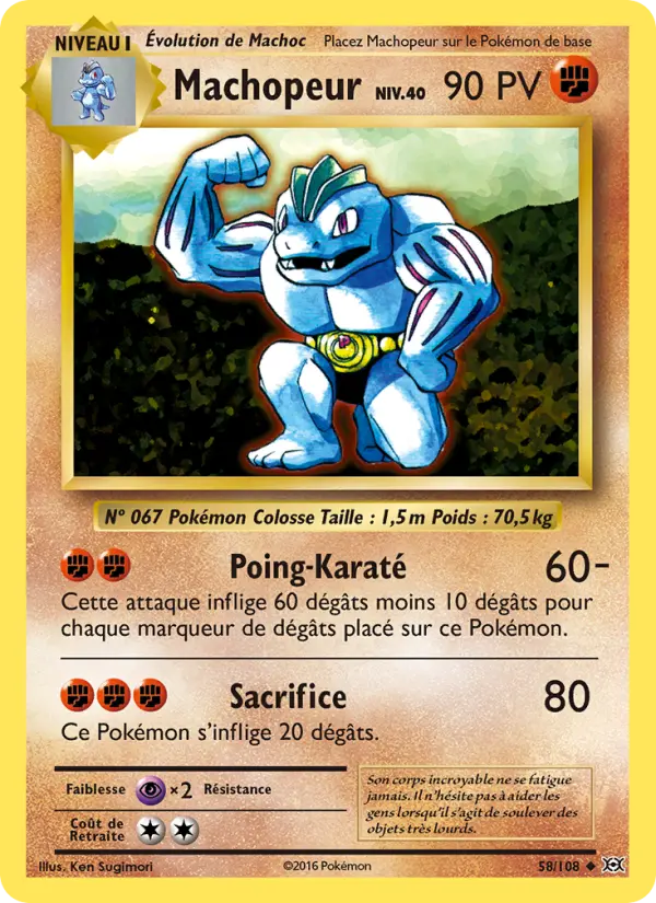 Machopeur — carte 58 de l’extension Évolutions