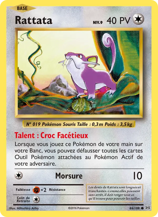 Rattata — carte 66 de l’extension Évolutions
