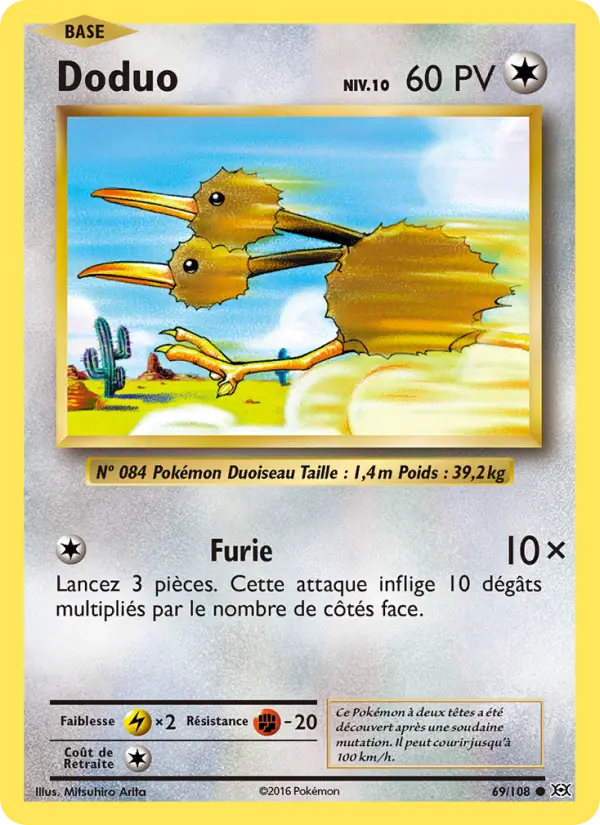 Doduo — carte 69 de l’extension Évolutions