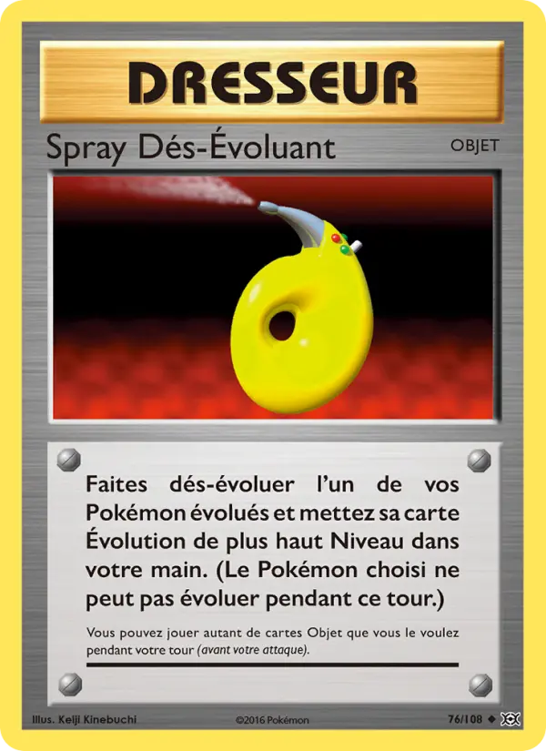 Spray Dés-Évoluant — carte 76 de l’extension Évolutions