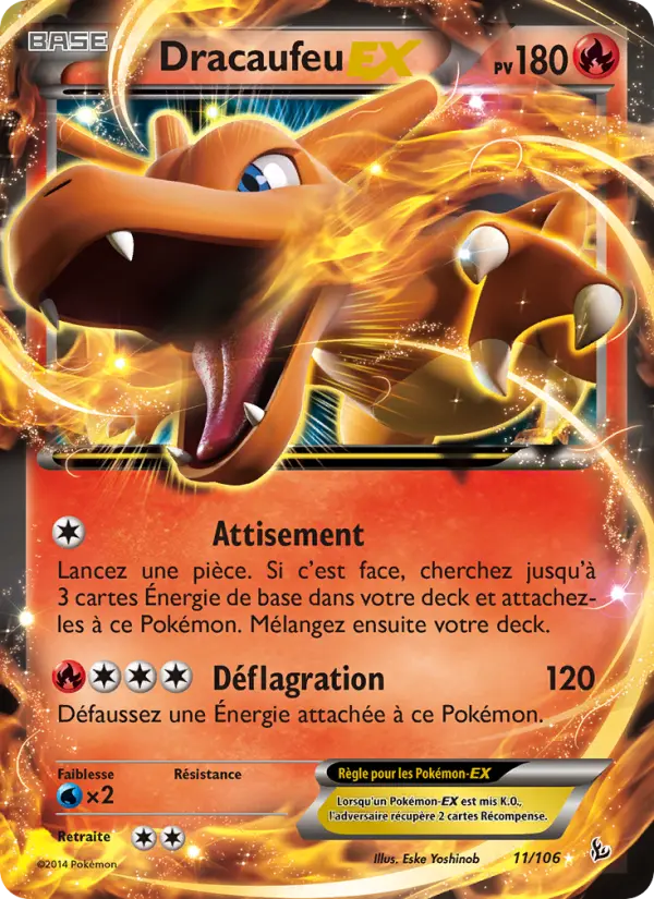 Dracaufeu EX — carte 11 de l’extension Étincelles