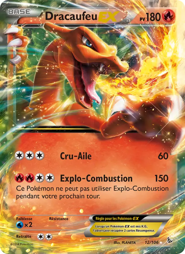 Dracaufeu EX — carte 12 de l’extension Étincelles