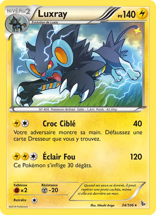 Luxray — carte 34 de l’extension Étincelles