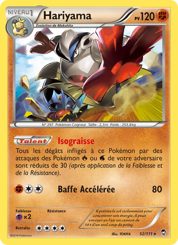 Hariyama — carte 52 de l’extension Poings Furieux