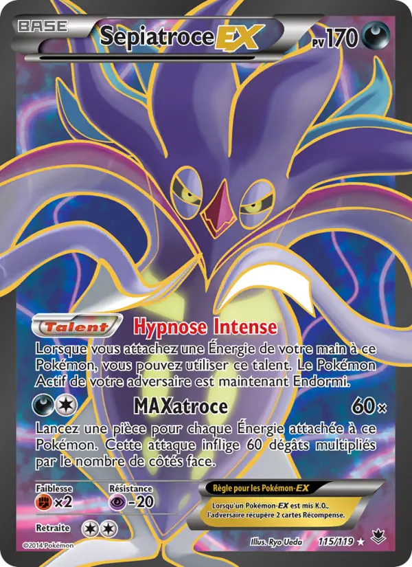 Sepiatroce EX — carte 115 de l’extension Vigueur Spectrale