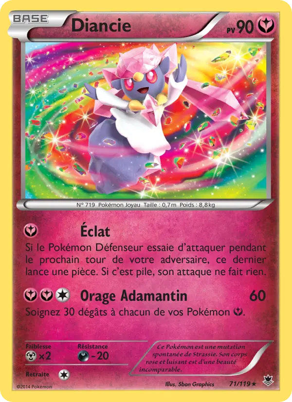 Diancie — carte 71 de l’extension Vigueur Spectrale