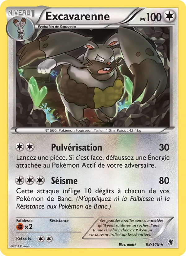 Excavarenne — carte 88 de l’extension Vigueur Spectrale